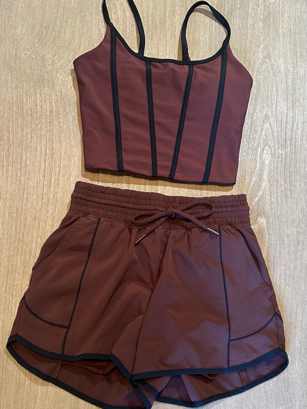 Abercrombie YPB Corset Tank & Flyaway Shorts Matching Set